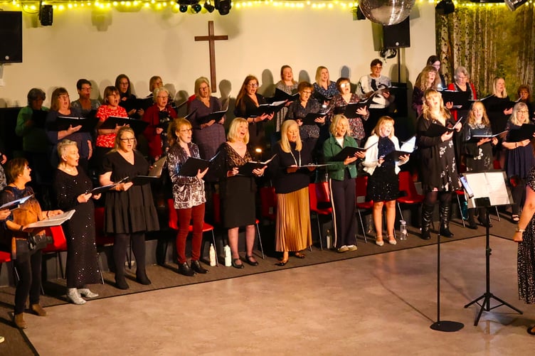 Tavistock Warblers hold a charity concert in aid of Tavistock Area Support Services.  Picture by Chris Cottrell.