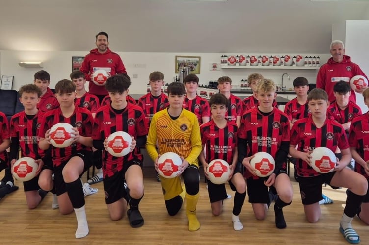Tavistock Community FC in their club house newly-fitted kitchen 