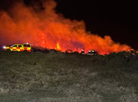 Fire warning after firefighters called to  gorse blaze