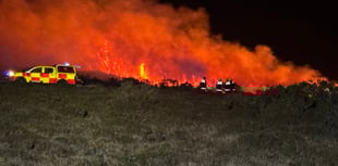 Fire warning after firefighters called to  gorse blaze