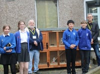 Men in Sheds build primary school children a hutch