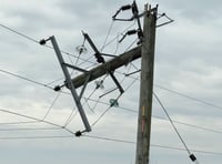 Power out in Lamerton after pole catches fire