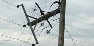 Power out in Lamerton after pole catches fire