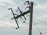 Power out in Lamerton after pole catches fire