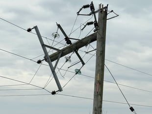 Power out in Lamerton after pole catches fire