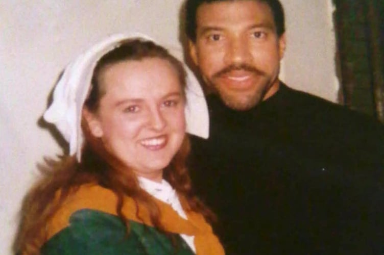 Alison Moyna and Lionel Ritchie at the Royal Variety Performance in London.