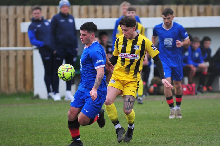 South West Peninsula League Premier East. Newton Abbot Spurs versus Crediton United. A one all draw at the end of a hard-fought 90 minutes
