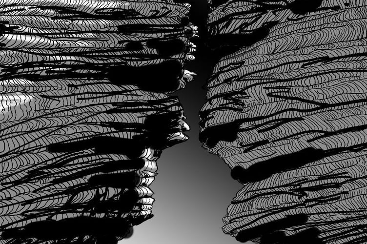 An illustration of Watern Tor that will be featured at the exhibition.