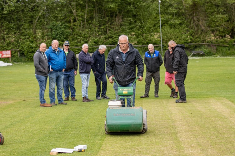 Groundskeeping machinery, such as pedestrian mowers pictured, have been targeted in the recent spate of thefts.
