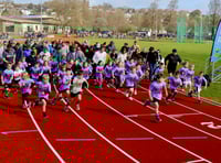 Tavistock schools' mass mile run