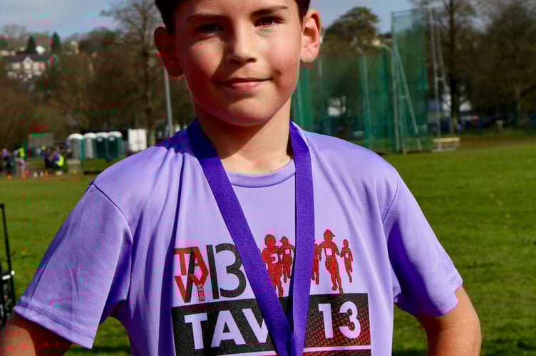 Seth Gibbs (Whitchurch Primary) winner of the Tavistock Primary Schools Challenge years 5-6 race. 