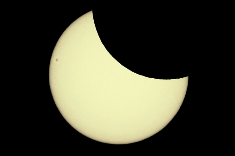 The partial solar eclipse, taken by John Ellis.