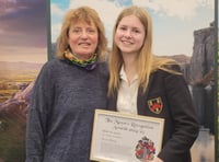 Teenager's award for friend's charity appeal