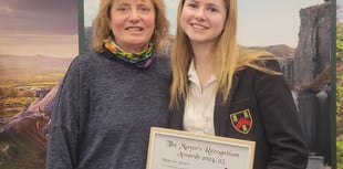 Teenager's award for friend's charity appeal
