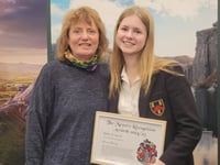Teenager's award for friend's charity appeal