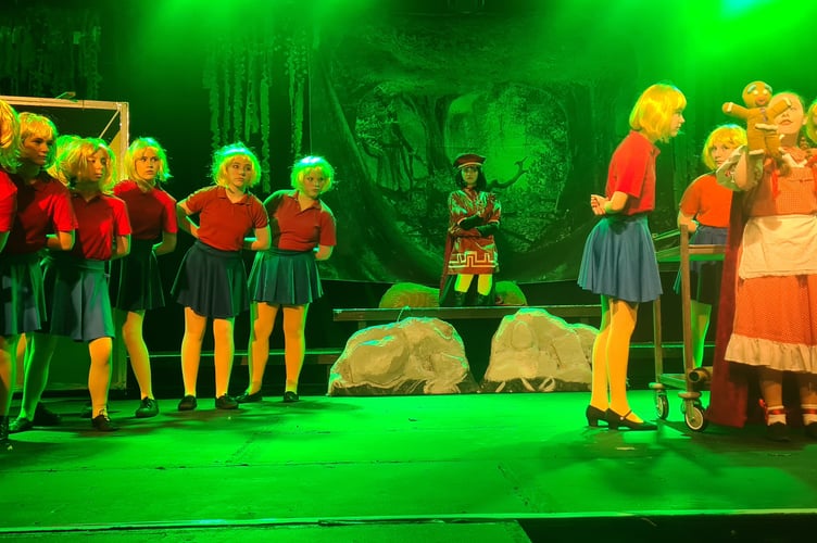 Chorus in Shrek by Tavistock Children's Theatre Group. 