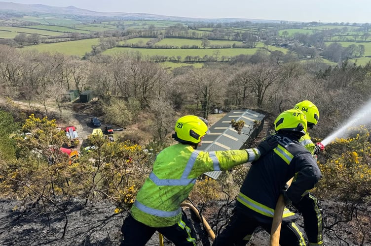 Tavistock firefighters tackle increased number of wildfires due to dry weather.