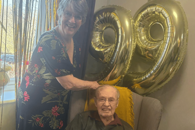 Lucy and Leslie celebrating on March 30.