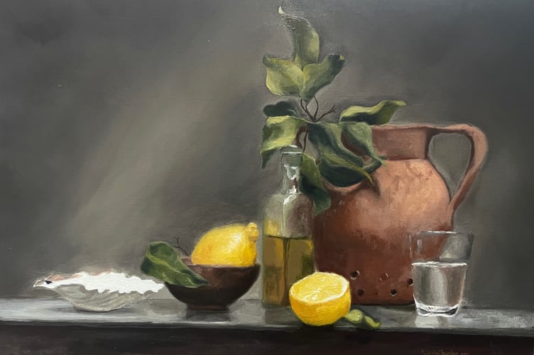 Still life with lemons by Jeannine Jourdan