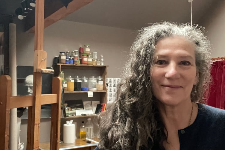 Jeannine Jourdan in her Belstone studio