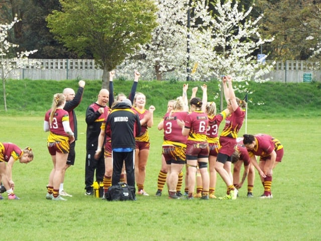 Celebrations for Okehampton RFC women