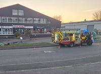 Dramatic scenes as fire crew undertake vital drill training at shop