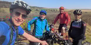 Four men take on 120-mile cycle challenge for charity