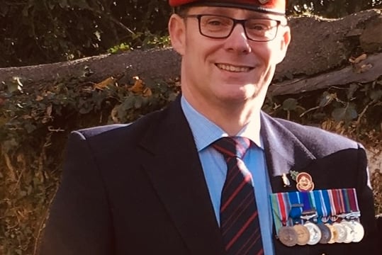 Veteran serviceman Grant Harvey is taking part in a challenging bike ride, despite having MS.