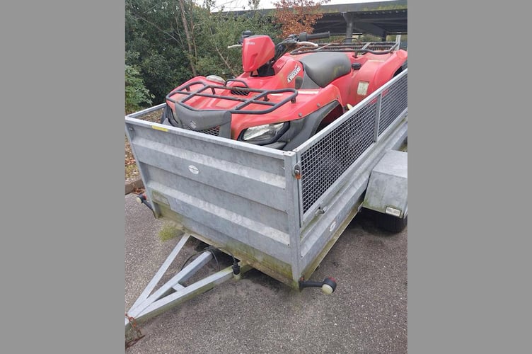 There has been a small spike in quad bike and farm theft in Devon and Cornwall.
