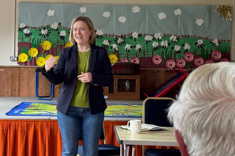 Rebecca Smith MP met people in Buckland Monachorum at the village's annual parish meeting,