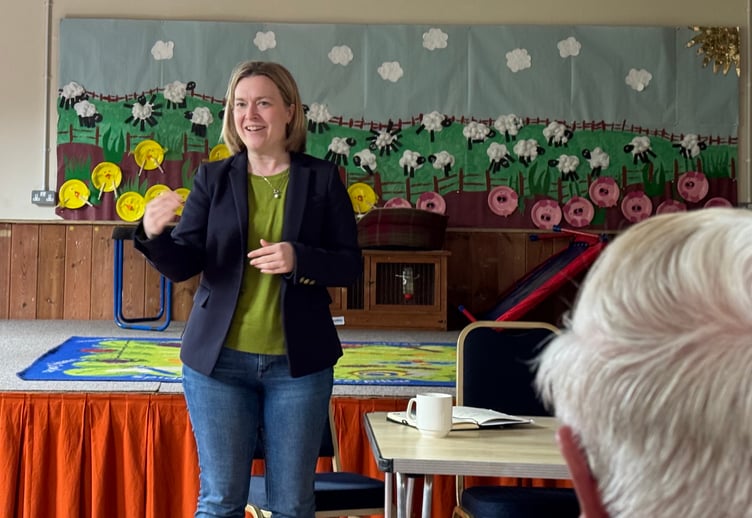 Rebecca Smith MP met people in Buckland Monachorum at the village's annual parish meeting,