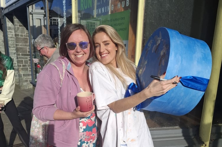 Sophie the winner (left) with Sophie the artist (right)