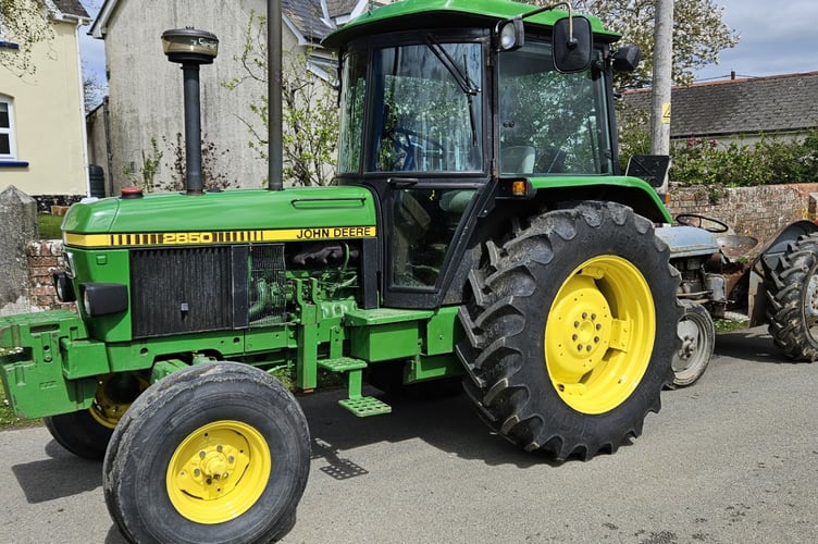 The tractor procession for Trevor.
