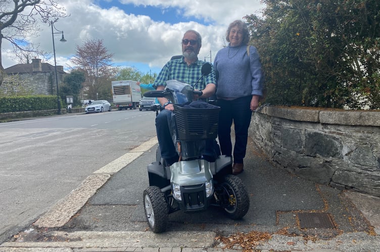 Tavistock United Reformed Church churchgoers report many dangerous trip hazards in Tavistock.  