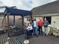 Okehampton Men in Sheds build gazebo