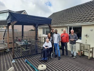 Okehampton Men in Sheds build gazebo