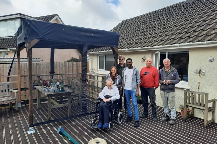 The gazebo built by Men in Sheds.