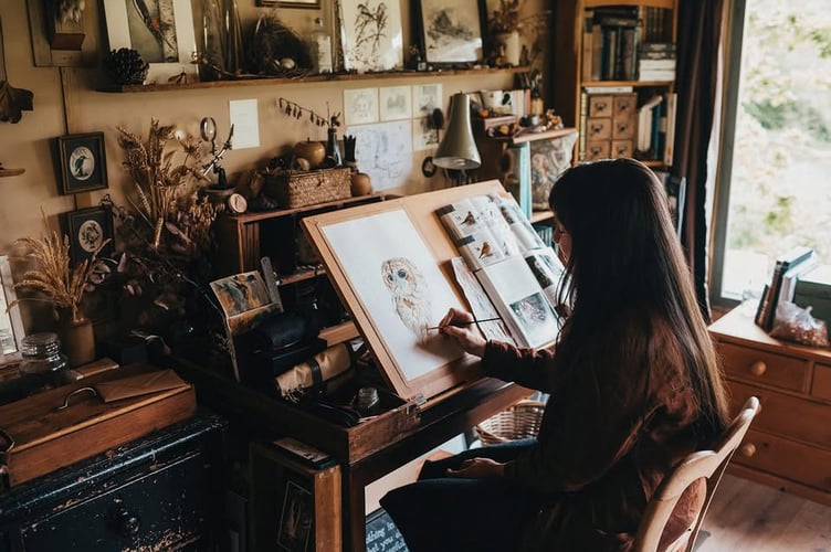 Natalie Toms in her studio. Credit Natalie Toms.