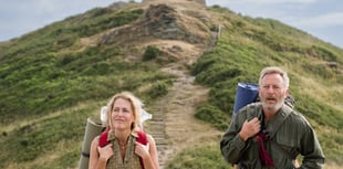 Gillian Anderson in SW writer's odyssey walk 