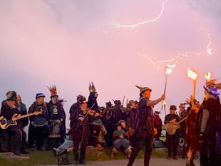 Morris dancers light up the moor