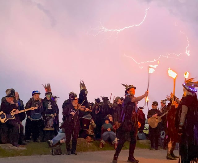 Morris dancers light up the moor