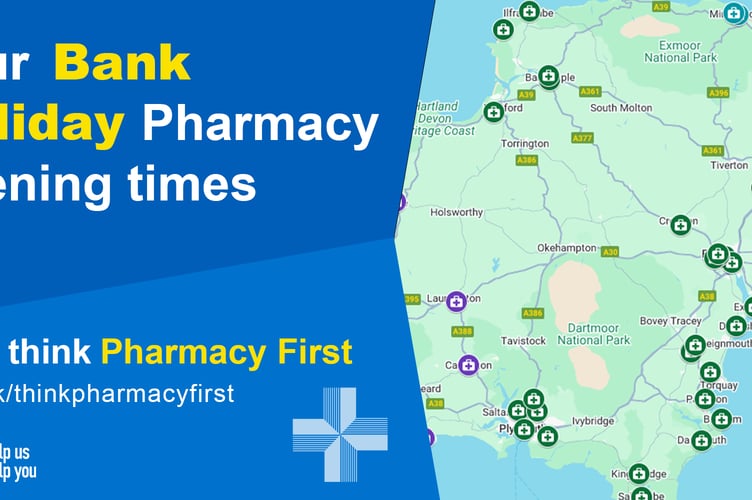 Your Bank Holiday Pharmacy opening times.