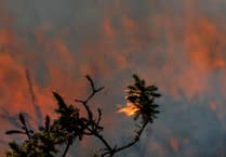 Fire crews tackle huge moorland fire