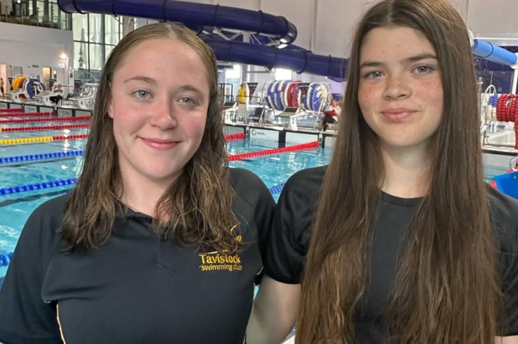 Hannah Walker (left) and XX swam to success with Tavistock Swimming Club at theSwimming Club SW Regional Championship.