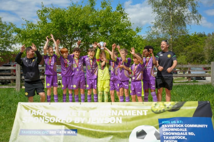 Mark Wickett memorial football tournament U12 winners.