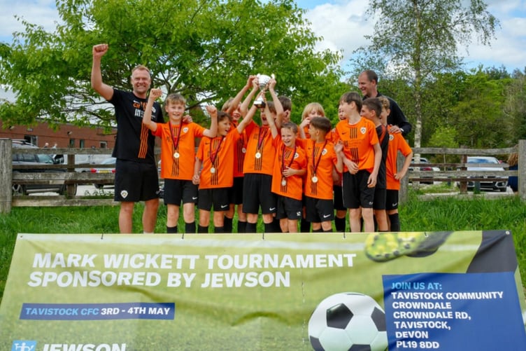 Mark Wickett tribute football tournament - U11 winners Horrabridge Rangers. Picture by Nadine Lamb.