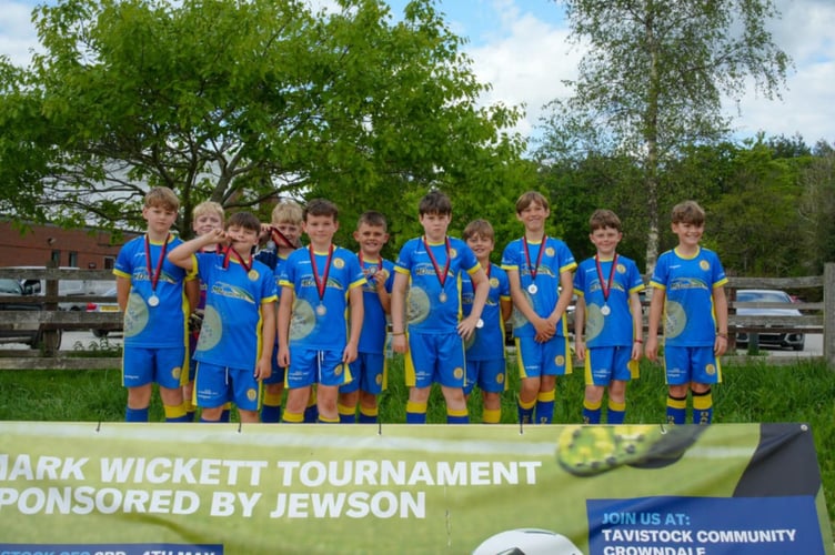 Mark Wickett memorial tournament - U10 winners Okehampton Royals U11 runners-up.