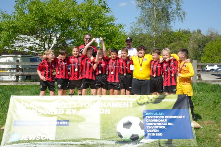 Mark Wickett memorial tournament - U10s winners the Tavistock Tornadoes. Picture by Nadine Lamb