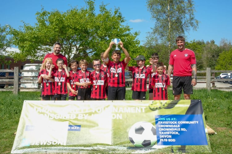 Mark Wickett memorial tournament - U9s winners the Tavistock Tornadoes. Picture by Nadine Lamb.