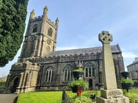 Flag missing from St Mary's on VE80 day due to storm damage